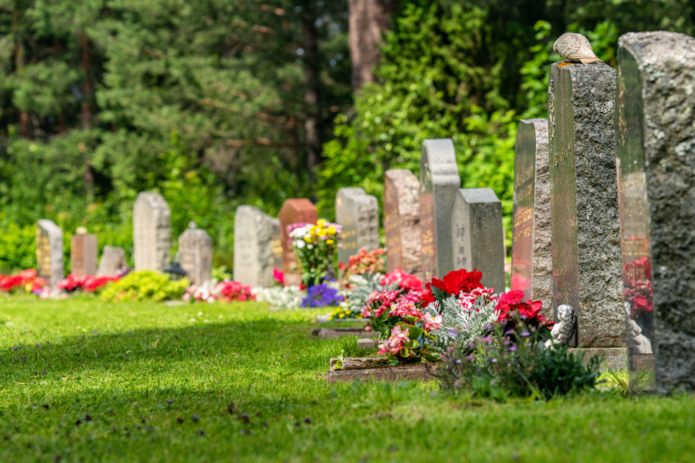 cemetery tombstones