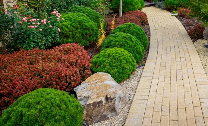 New Leaf Services Property Management pathway hardscaping